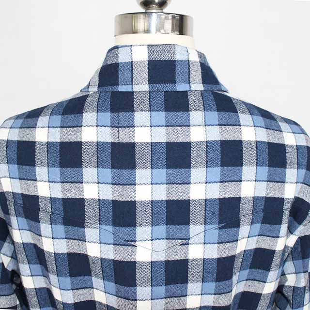 Women's Flannel Long Sleeve Fringed Plaid Shirt with Belt
