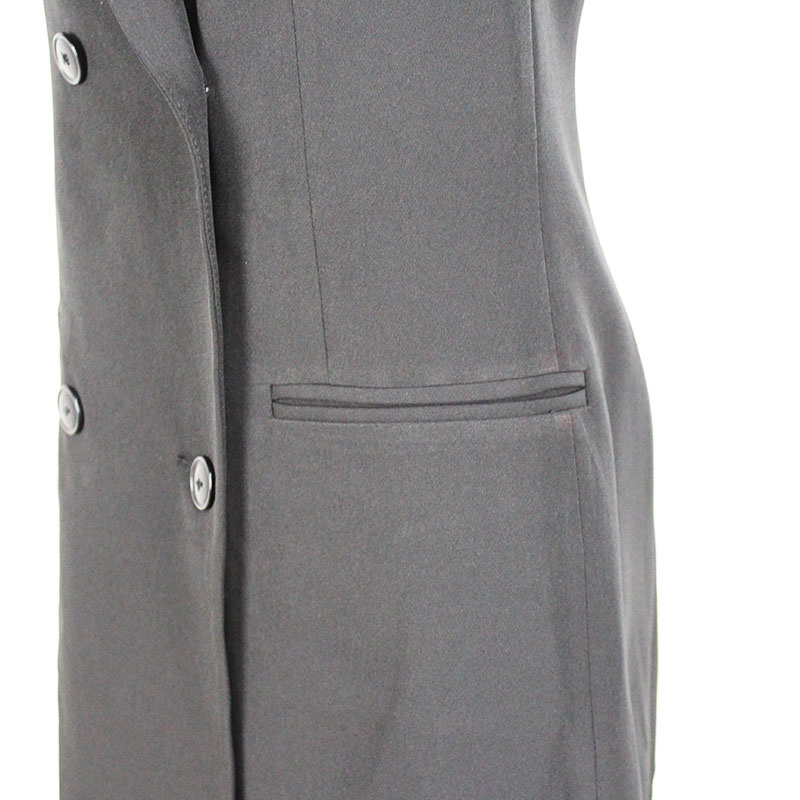 Women's Fashion Double-Breasted Sleeveless Shawl Lapel Suit Vest Blazer Jacket