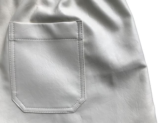 White PU Faux Leather Shorts