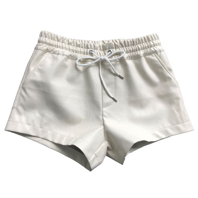 White PU shorts