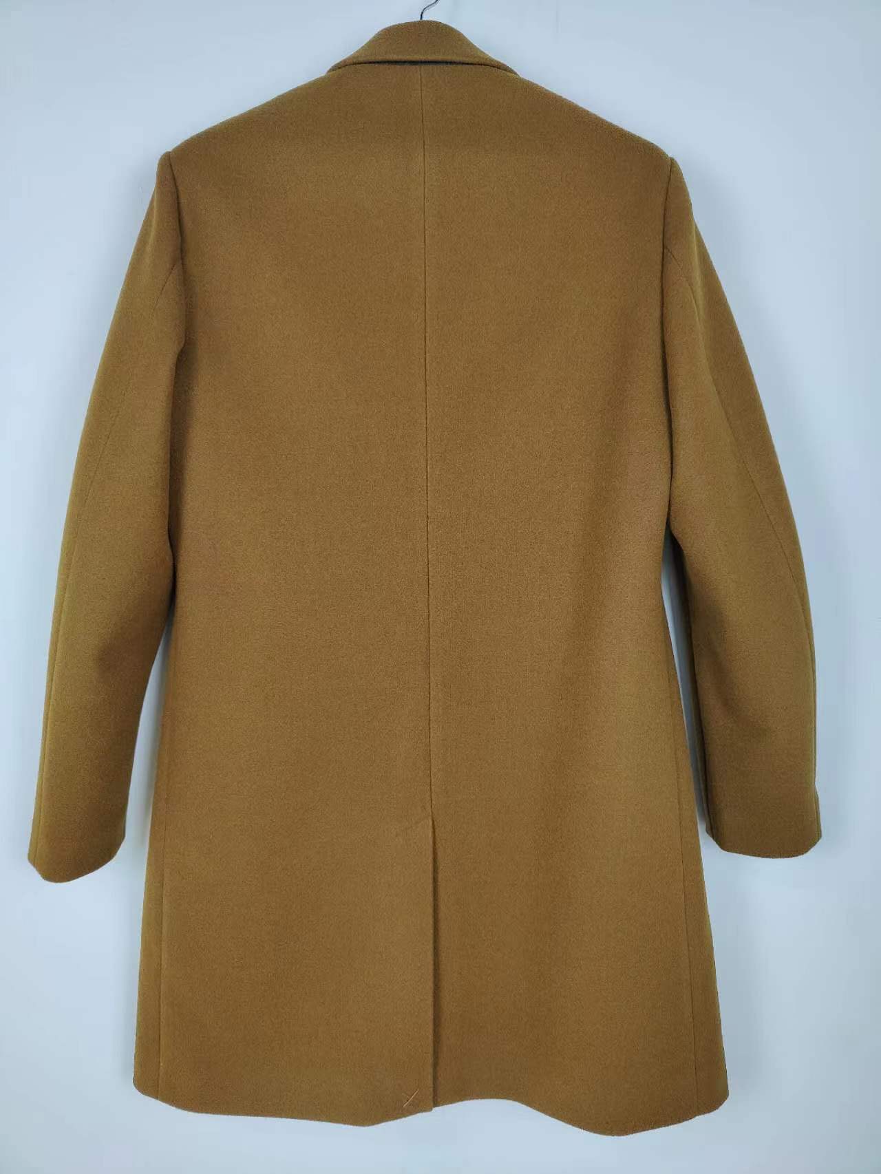 camel color melton quilted jacket