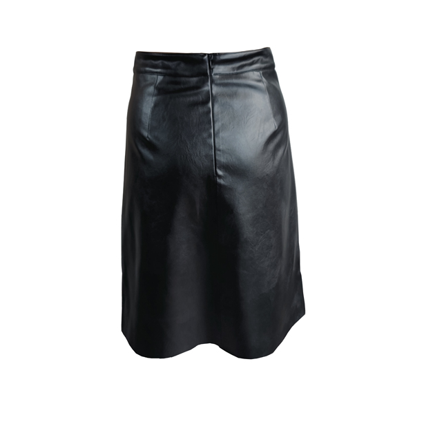 Ladies PU skirt with aipper