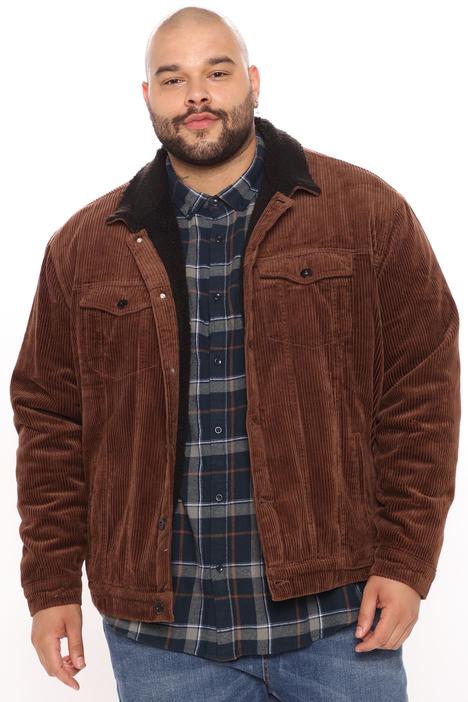 brown color corduroy jacket mens