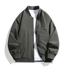Men's Spring Stand-Collar Casual Oversized Sport Bomber Jacket