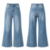 Women's High Rise Wide Leg Light Wash Flare Denim Jeans