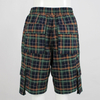 Women's Plaid Elastic Waist Multi-Pocket Bermuda Cargo Shorts
