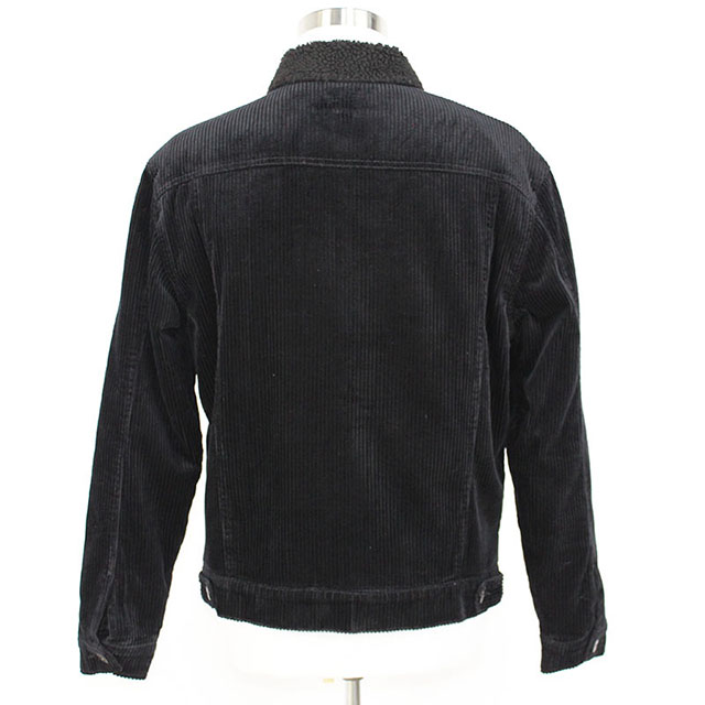 Men's Casual Corduroy Winter Trucker Jacket with Sherpa Lining