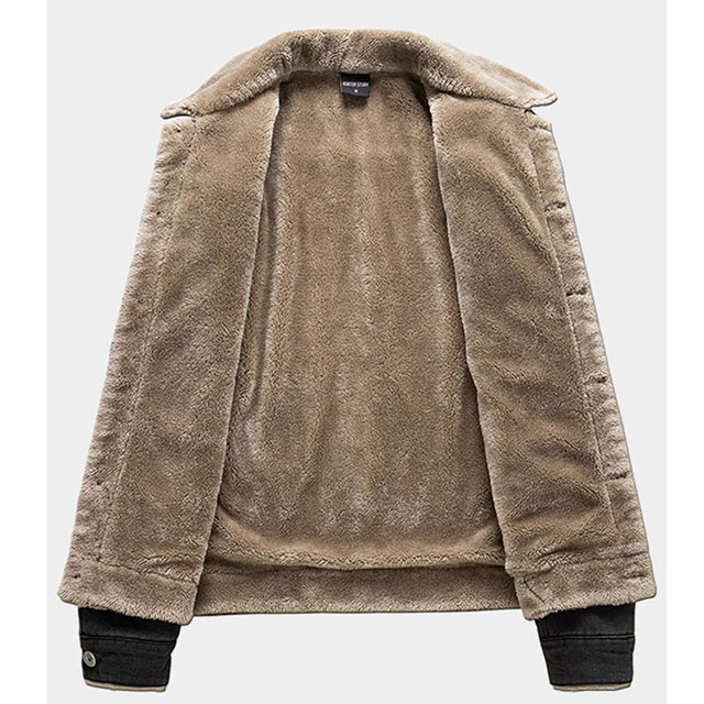 Men's Thick Sherpa Lined Winter Warm Classic Button up Denim Jacket