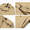 Men's High Quality Spring Autumn MID-Length Double-Breasted Trench Coat with Belt