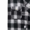 Men's Flannel Plaid Winter Warm Long Sleeve Lapel Padded Coat Jacket