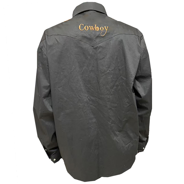 Men's Wholesale Cotton with Embroidery Long Sleeve Western Shirt