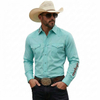 Men Custom Cotton Spandex Western Long Sleeve Shirt with Embroidery