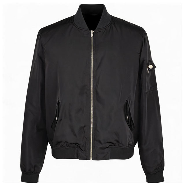 Men's Poly Functional Sports Zipper Fashion Bomber Jacket