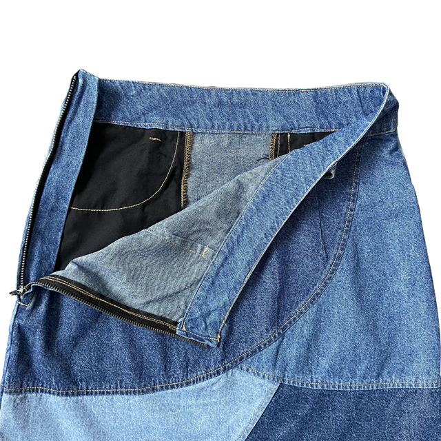 cotton denim skirt with three colors