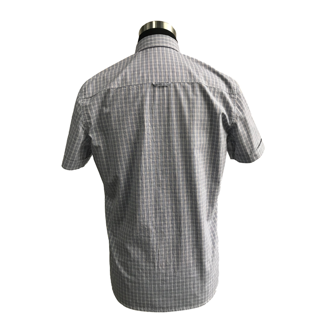small check short sleeve shirt for men