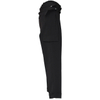 Woman buckle belt spandex stretch straight tapered pants with pocket