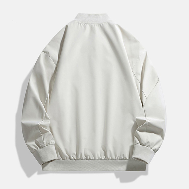 Men's Spring Stand-Collar Casual Oversized Sport Bomber Jacket