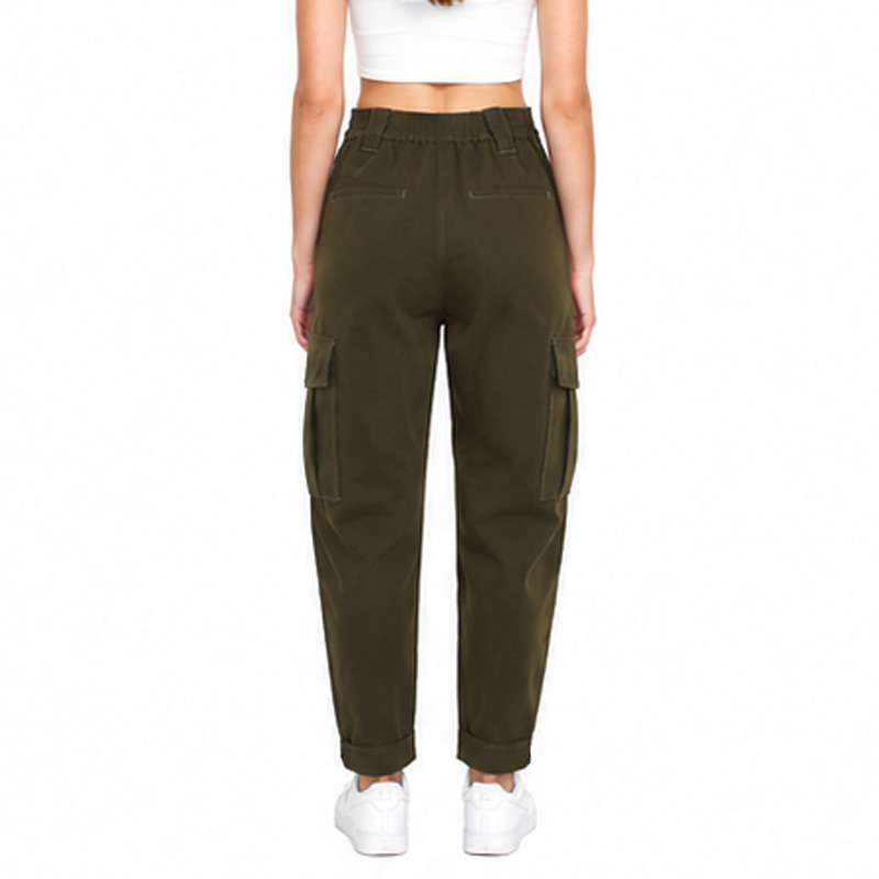 Women's Elastic Waist Multi-Pocket Cargo Sports Outdoor Jogger Pants