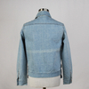 Men's Contrast Color Washed Denim Multi-Pocket Cargo Work Jacket