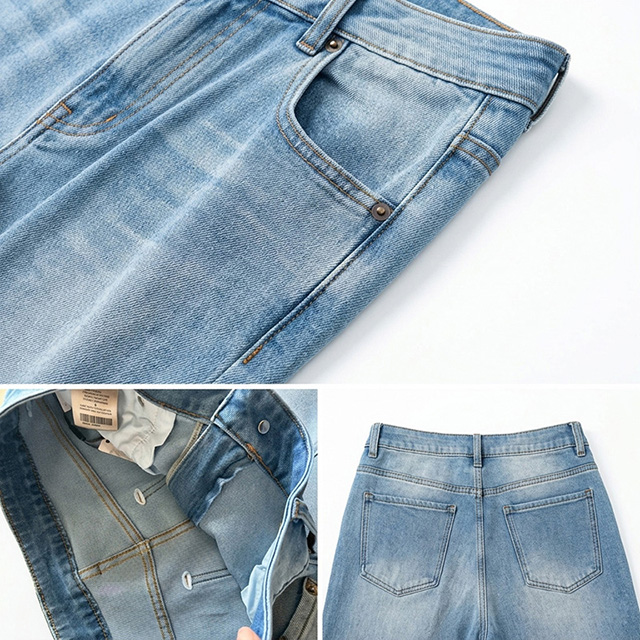 Women's High Rise Wide Leg Light Wash Flare Denim Jeans