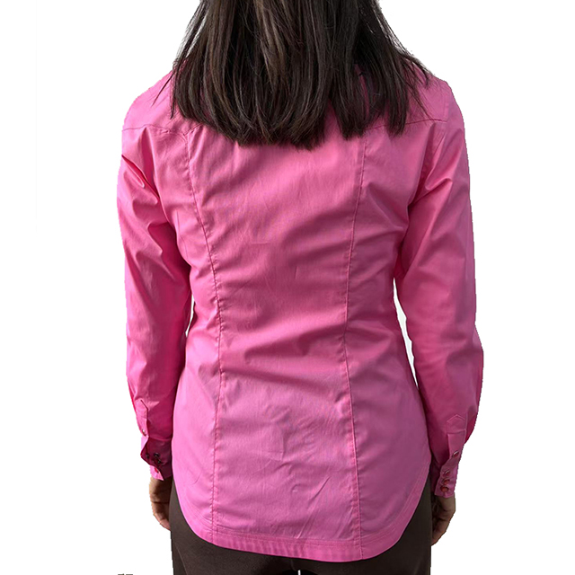 Women Cotton Spandex Embroidery Casual Slim Fit Western Shirt