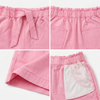 Custom Girls Summer Pink Elastic Waist Casual Cotton Shorts