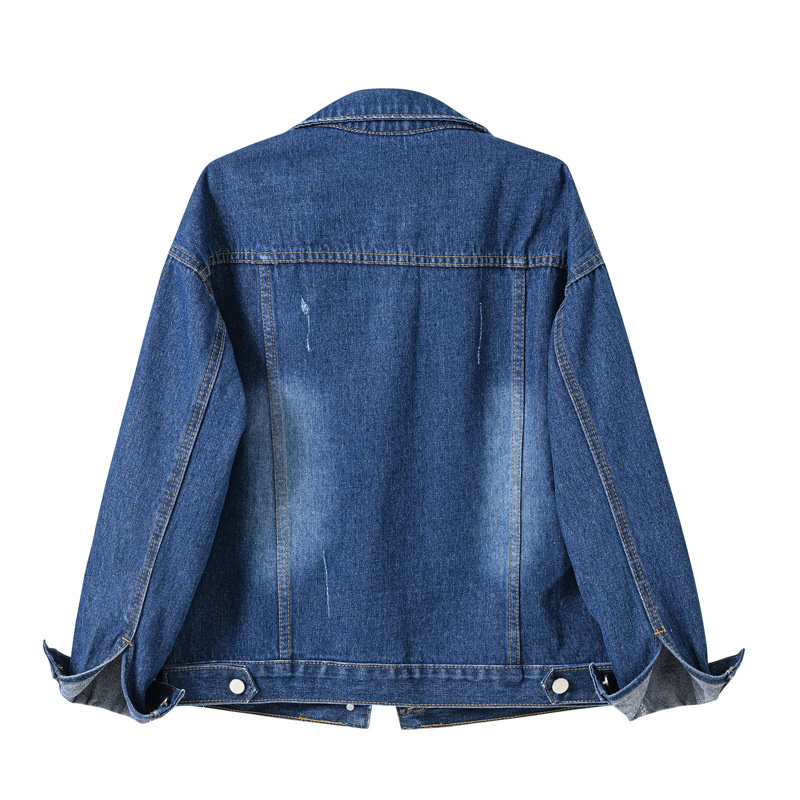 Women's Custom Color Spring Outerwear Short Cotton Denim Jean Jacket