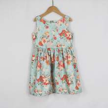 Girls Fashion Princess Print Skirt Kids Summer Scoop Neck Sleeveless Party Dress