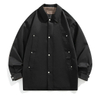 Men's Spring Autumn Oversized MID-Length Casual Solid Color Trench Coat