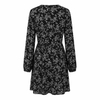 Women's Custom Chiffon V-Neck Long Sleeve Fashion Floral Dress