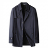 Men's Spring Autumn Lapel Single-Breasted Business Casual Windbreaker