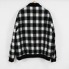 Men's Flannel Plaid Winter Warm Long Sleeve Lapel Padded Coat Jacket
