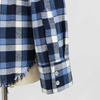 Women's Flannel Long Sleeve Fringed Plaid Shirt with Belt